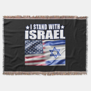 Support Israel I Stand with Israel  Throw Blanket