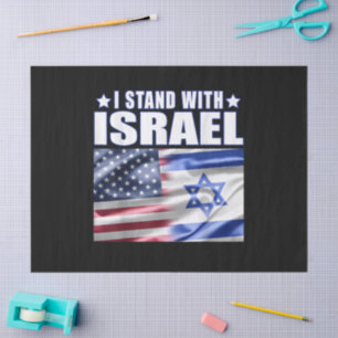 Support Israel I Stand with Israel  Tissue Paper