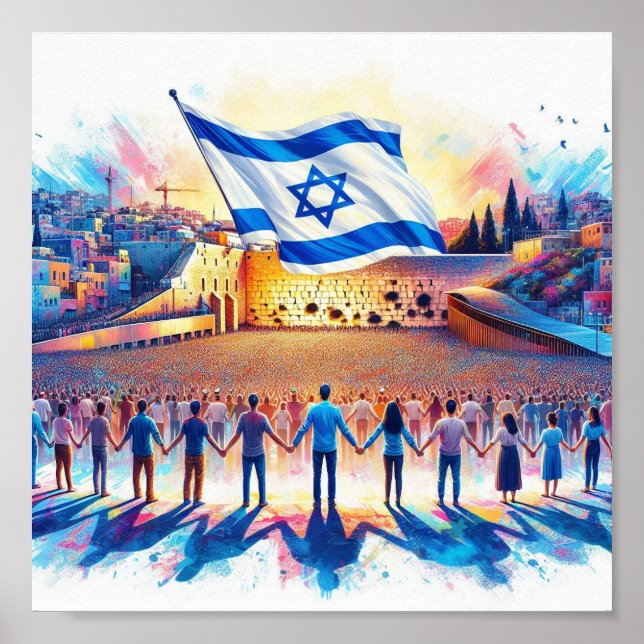 SUPPORT ISRAEL STICKER POSTER (Front)