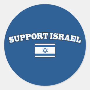 Support Israel with Flag Classic Round Sticker