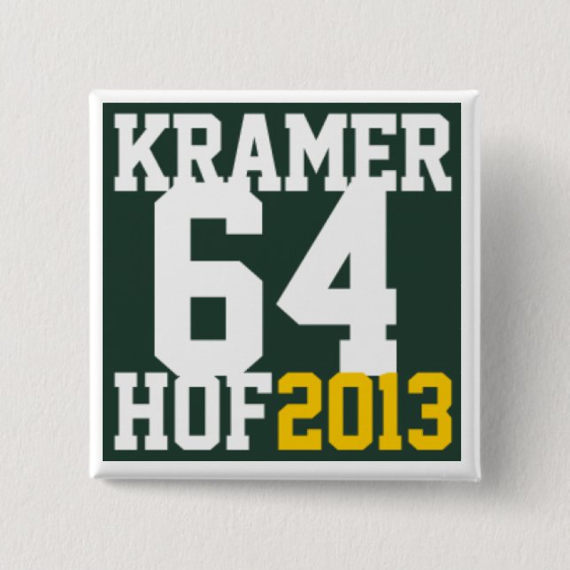 Support JerryKramer4HOF 2 Inch Square Button (Front)