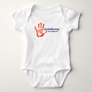 Support Julia's Fight!  Warrior Handprint Baby Bodysuit