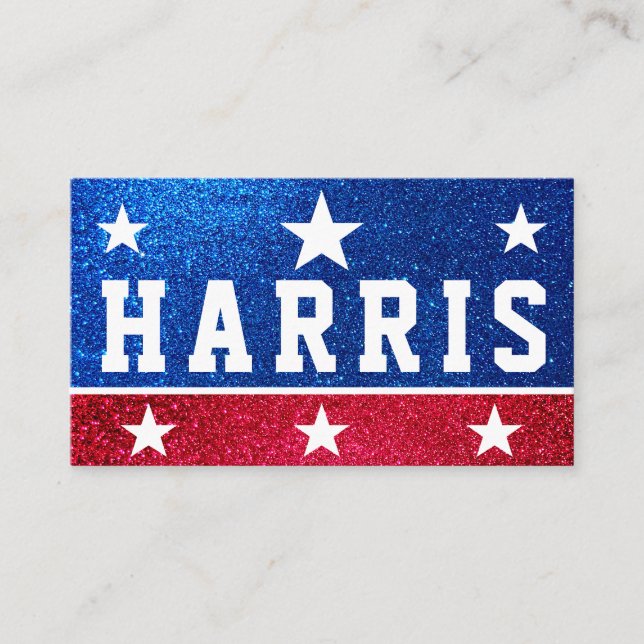 Support Kamala Harris 2024 Progress and Unity Business Card (Front)