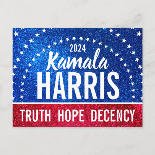 Support Kamala Harris 2024 Progress and Unity Postcard