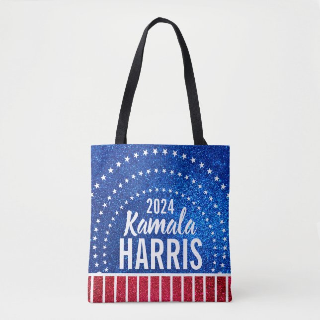 Support Kamala Harris 2024 Progress and Unity Tote Bag (Front)
