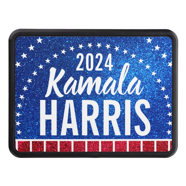 Support Kamala Harris 2024 Progress and Unity Trailer Hitch Cover (Front)
