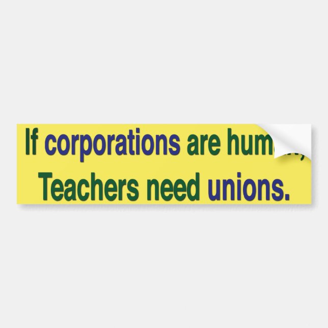 Support Labour Unions Bumper Sticker (Front)