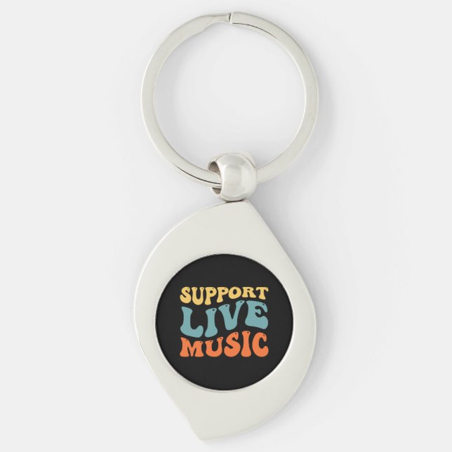 Support Live Music Keychain (Front)