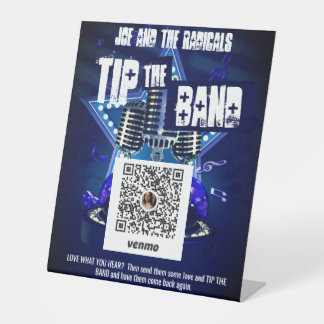 Support Local Band Venmo Pedestal Sign