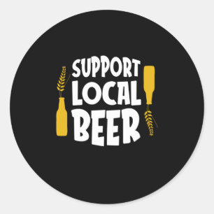 Support Local Beer Classic Round Sticker