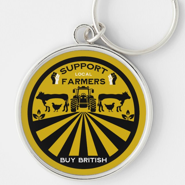 Support Local British Farm Produce Keychain (Front)