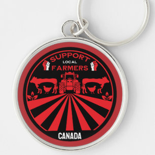 Support Local Canadian Farm Produce Keychain