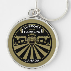 Support Local Canadian Farm Produce Keychain