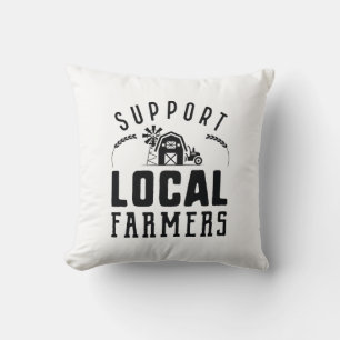 Support Local Farmers Throw Pillow