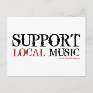 Support Local Music - Postcard