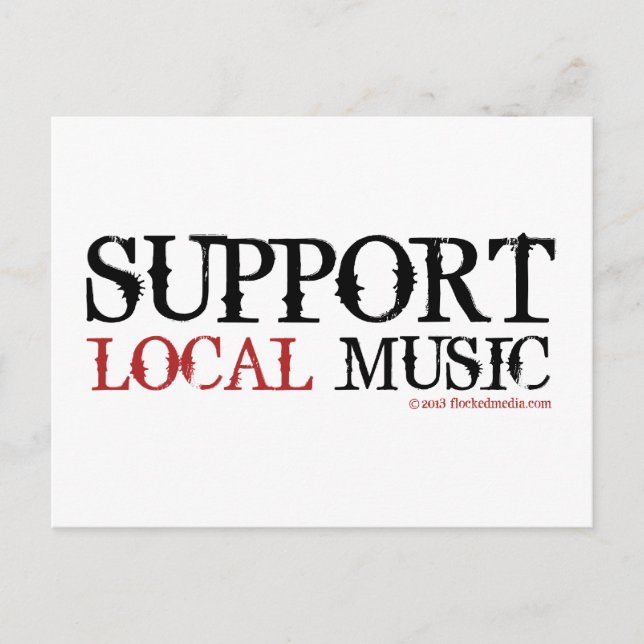 Support Local Music - Postcard (Front)