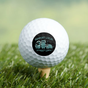 Support Local Street Cat Funny Raccoon Opossum Golf Balls