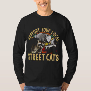Support Local Street Cats! Raccoon, Skunk T-Shirt