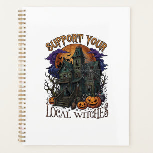 Support Local Witches Halloween Haunted House Pump Planner