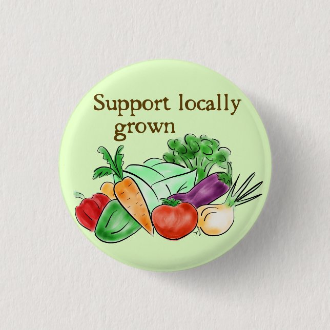 Support Locally Grown button (Front)