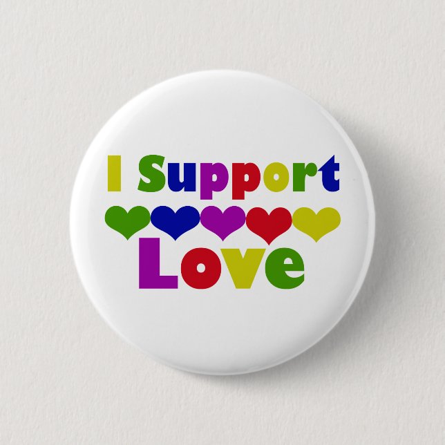 Support Love 2 Inch Round Button (Front)