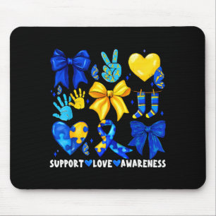 Support love awareness 321 down syndrome day men mouse pad