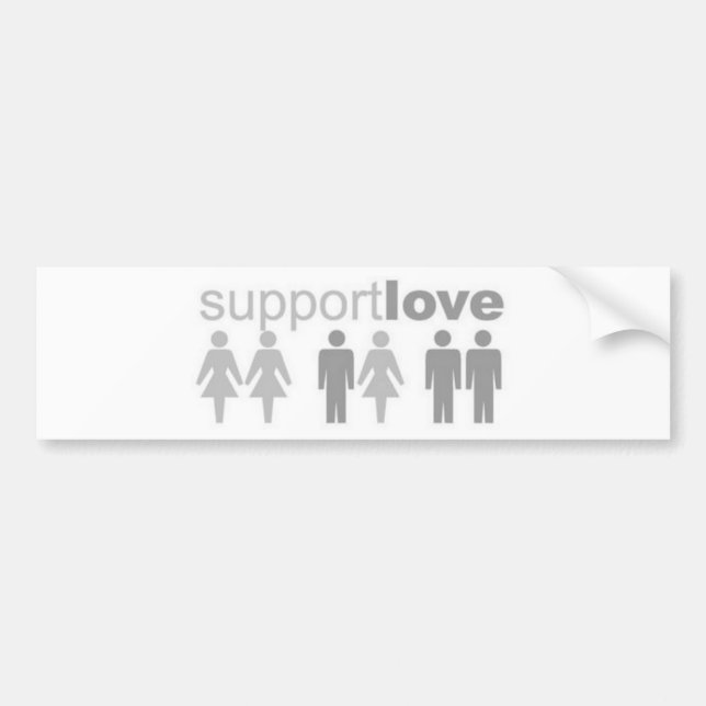 support-love bumper sticker (Front)