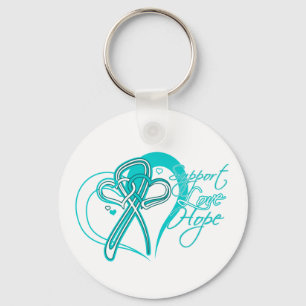 Support Love Hope - Cervical Cancer Keychain