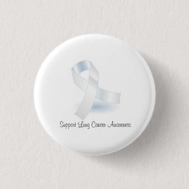 Support Lung Cancer Awareness - Round Button (Front)