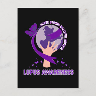 Support lupus awareness survivor warrior holiday postcard