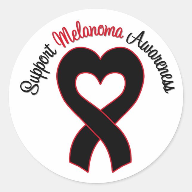 Support Melanoma Awareness Classic Round Sticker (Front)