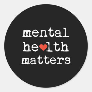 Support Mental Health S Awareness Classic Round Sticker