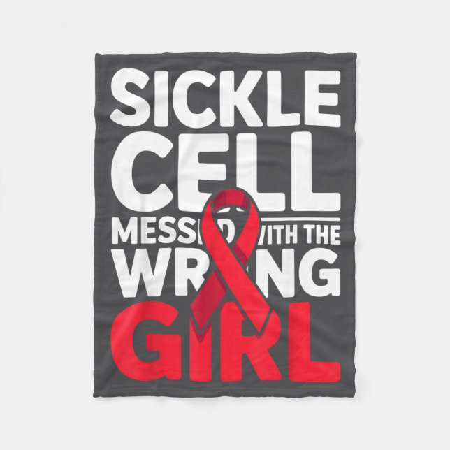 Support Messed Wrong Sickle Warrior Cell Fun Fleece Blanket (Front)