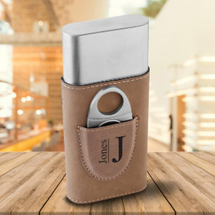 Support moderne bronzage de cigare de cuir de Faux