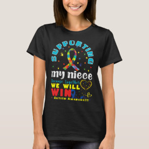 Support Niece Love Heart Special Autism Awareness T-Shirt