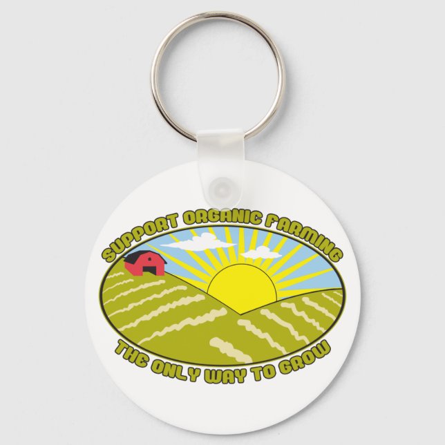 Support Organic Farming Keychain (Front)