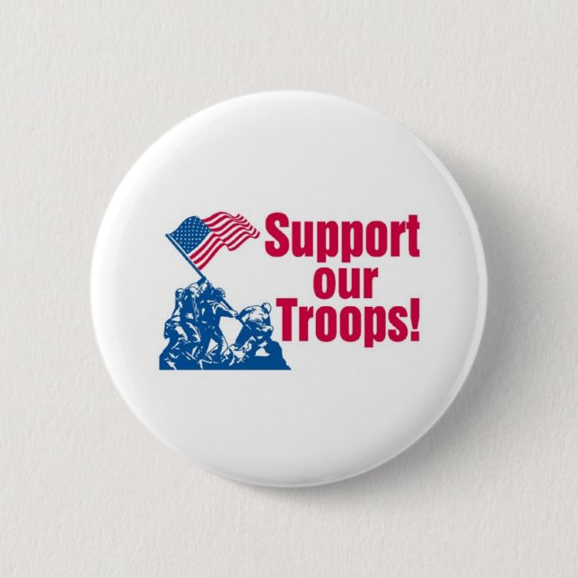 Support our Troops 2 Inch Round Button (Front)