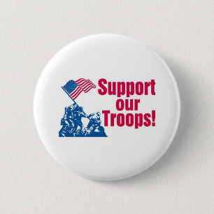 Support our Troops 2 Inch Round Button