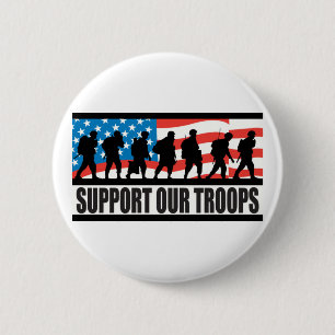 Support Our Troops 2 Inch Round Button