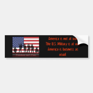 Support-our-Troops--30355, America is not at wa... Bumper Sticker