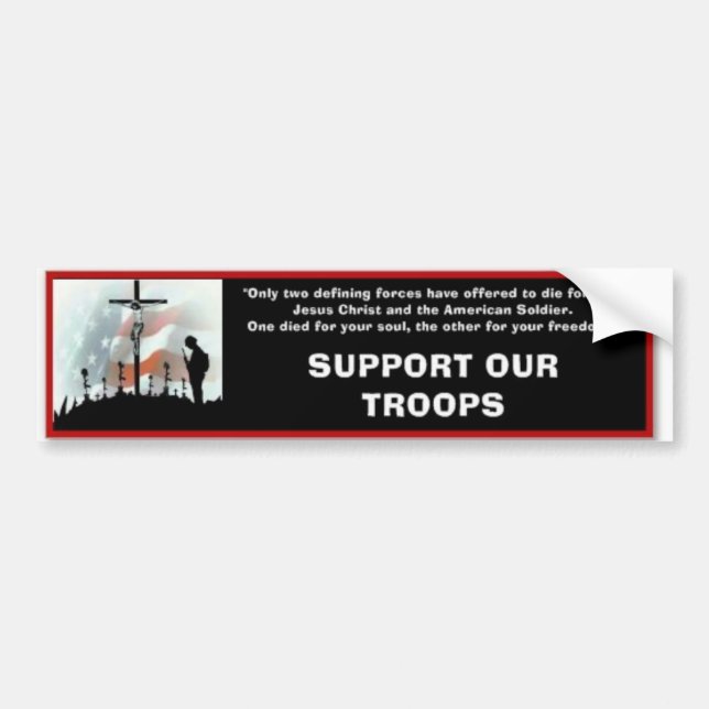 Support Our Troops Bumper Sticker (Front)