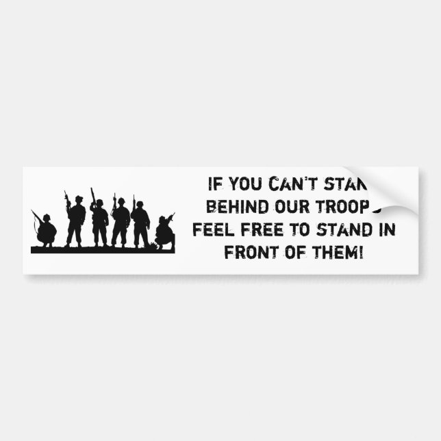 Support our troops bumper sticker (Front)
