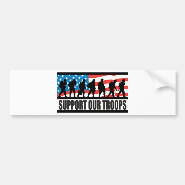 Support Our Troops Bumper Sticker (Front)
