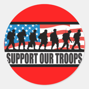 Support Our Troops Classic Round Sticker