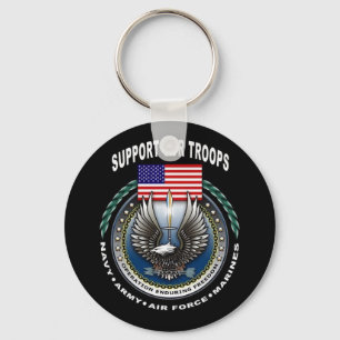Support Our Troops Keychain