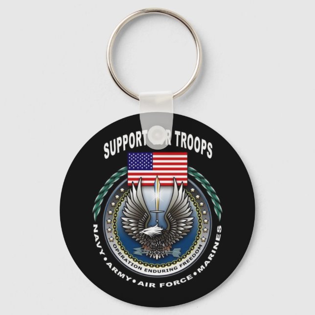Support Our Troops Keychain (Front)