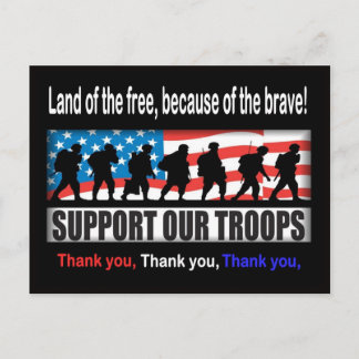 Support Our Troops Postcard