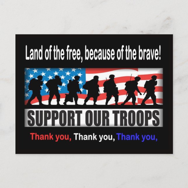Support Our Troops Postcard (Front)