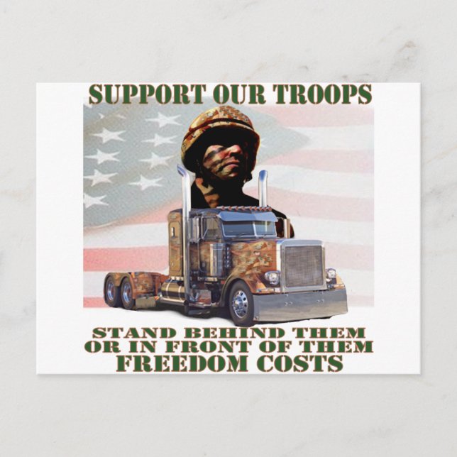 Support Our Troops Postcard (Front)