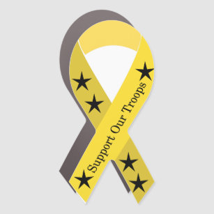 Support Our Troops Ribbon Car Magnet
